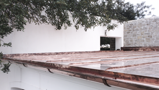 kuper dachrinnen algarve - guttering copper algarve - calhas de cobre